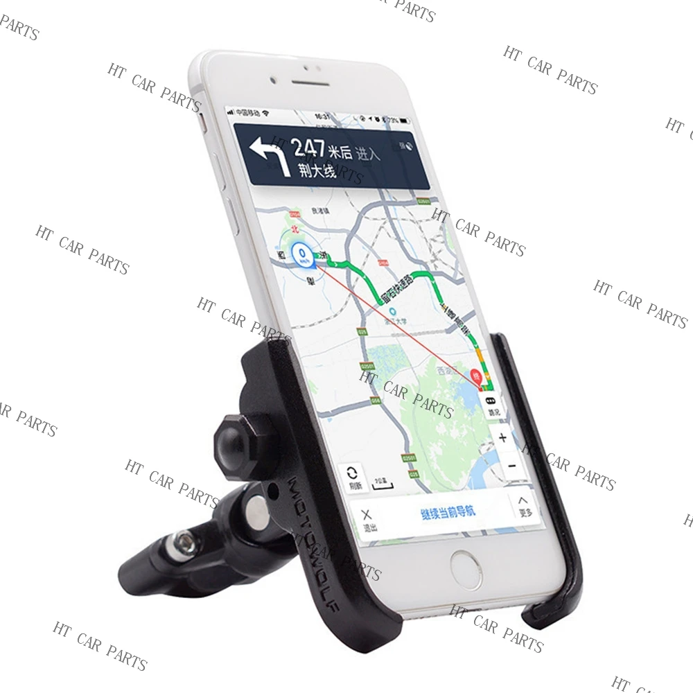 

Mobile phone bracket for motorcycle riding navigation aluminum alloy mobile phone bracket rotates and retracts 360 degrees