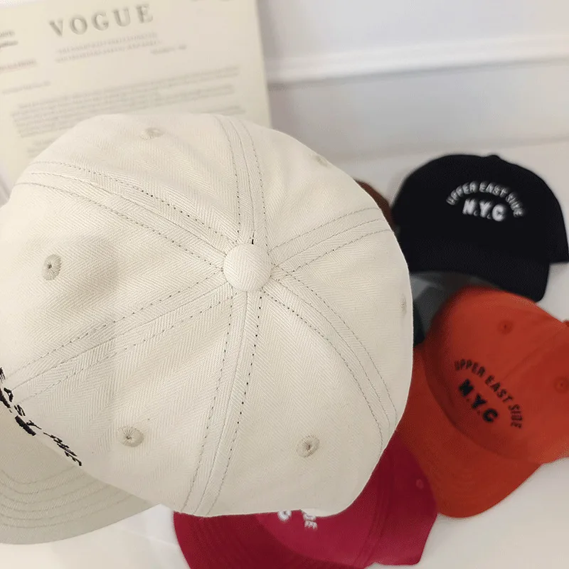 Kid Boy Summer Personality Simple Letter Embroidery Baseball Cap Baby Girl Fahsion All-match Cotton Sun Protection Peaked Caps