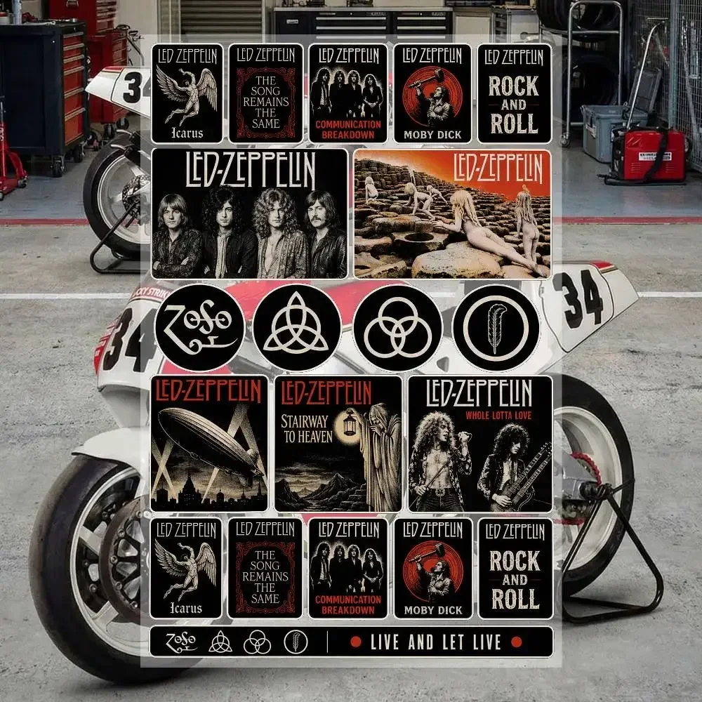 

L-ed ZeP-P-eL-in Aesthetic Graffiti Stickers Waterproof PVC Decals For Motorcycle Skateboard Car Helmet Notebook DIY Decoration