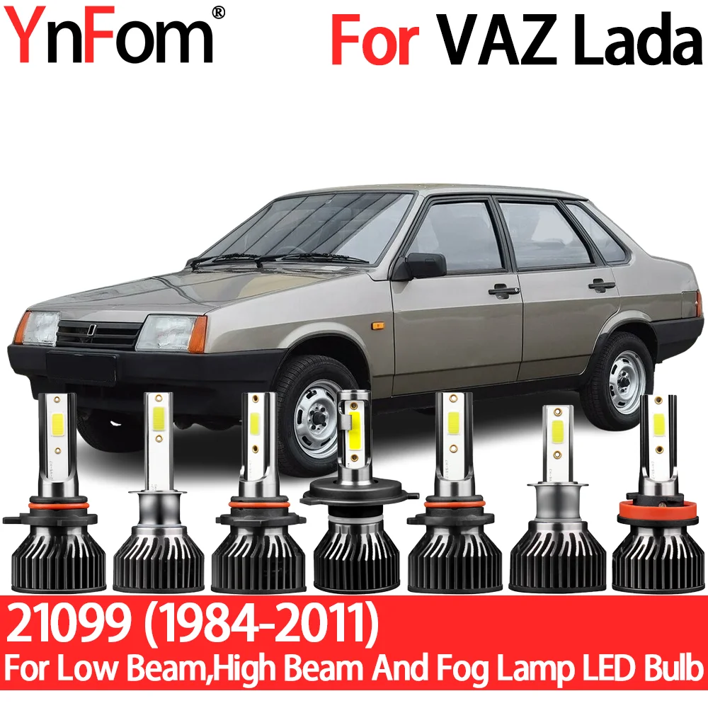 YnFom For VAZ Lada 21099 1984-2011 Special LED Headlight Bulbs Kit For Low Beam,High Beam,Fog Lamp,Car Accessories