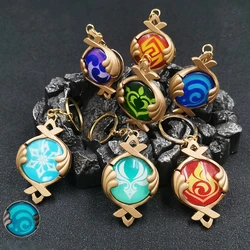 Impact Natlan Visions Cosplay Fontaine Accessories 7 Elements Luminous Glass Backpack Pendant Anime Collections Fans Gifts