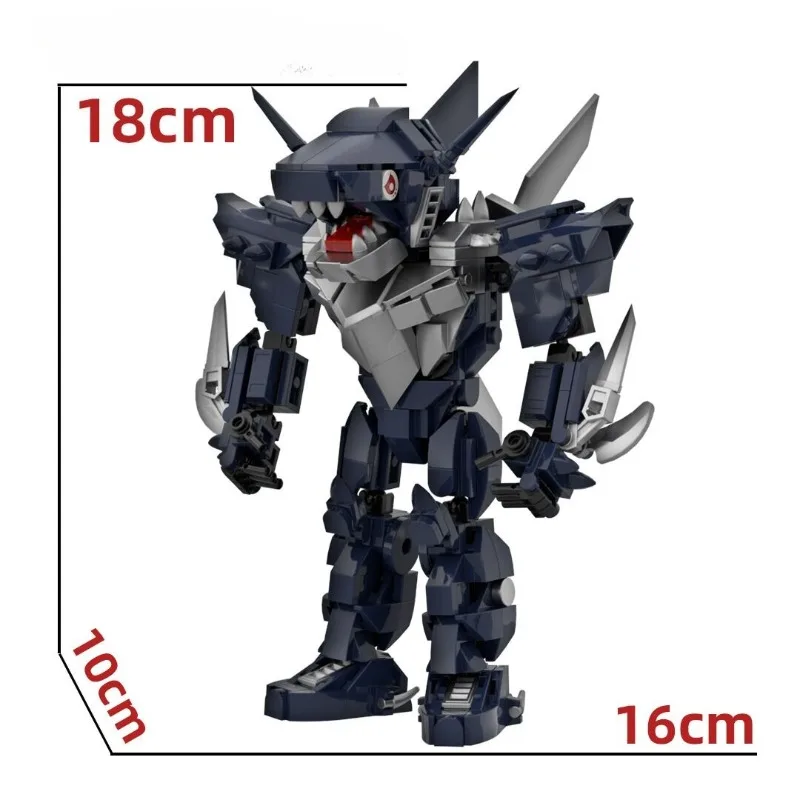 Figurine de cerveau TungTungTung Sahur Tralalelo Tralala, blocs de construction, armure de chasse, modèle Fusion, jouets d'ornements de bureau, en Stock