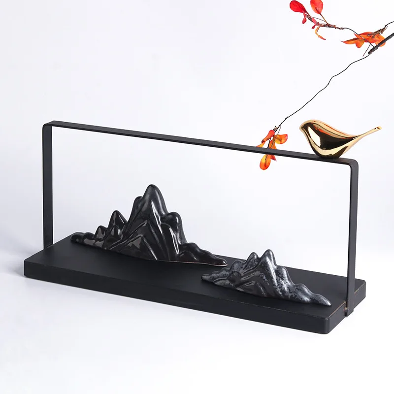 

Новые декоративные украшения в китайском стиле: горный пейзаж, многослойные горы, настольный микроландшафт для входной зоны.