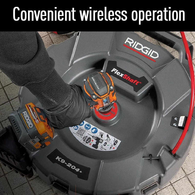 K9-204 Pipe Cleaning Auger Machine 21.3m Flexible Shaft 3 Chain Beaters Snake Pipe Cleaning Machine