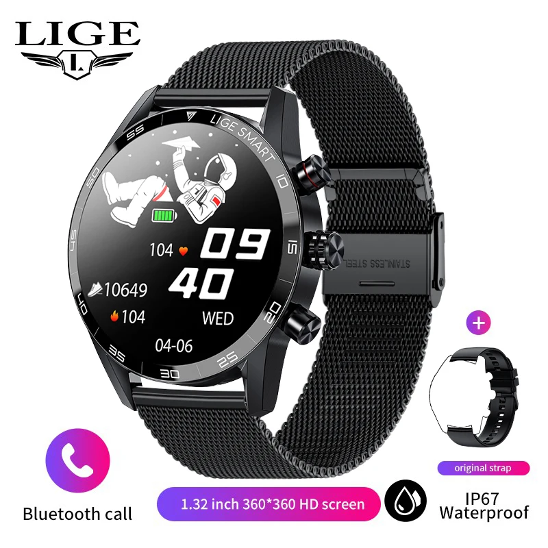 Men's Smartwatch with AMOLED Screen & Bluetooth Connection
