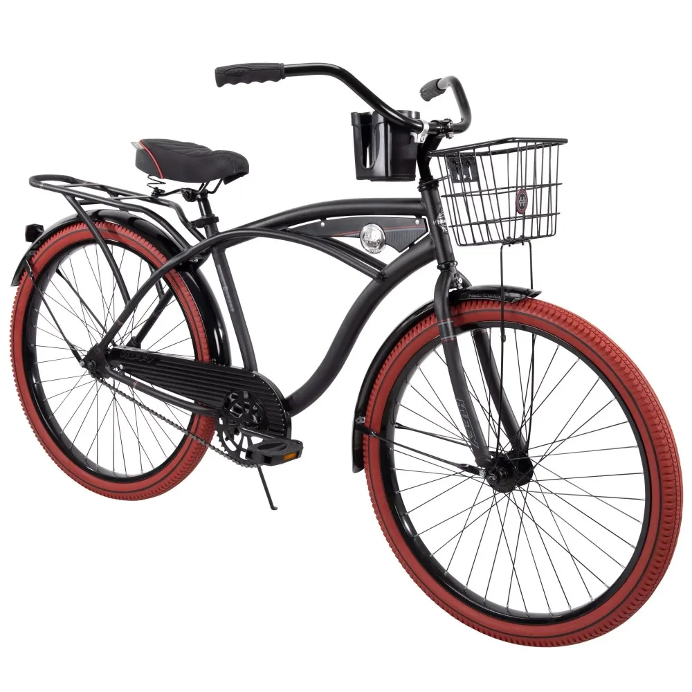 

2024 New 26” Nel Lusso Men's Cruiser Bike, Matte Black