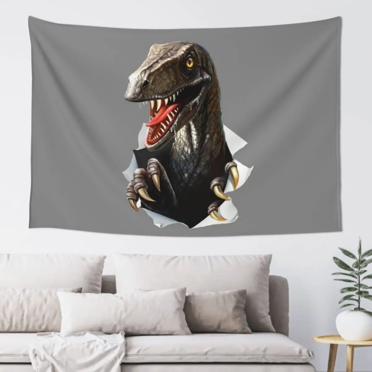 Velociraptor Dinosaur Tapestry Room Decorator Decoration For Bedroom Tapestry