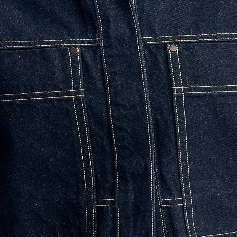 Set Dua Potong Wanita Atasan Kancing Kerah Lengan Pendek + Rok Maxi Pinggang Tinggi Setelan Pakaian Musim Panas Pakaian Denim Kasual Wanita