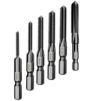 6pcs M3-M10 Tap Drill Bits Hex Shank Thread Metric Tap Screw Machine Compound Tap Power Tool Parts Accessories