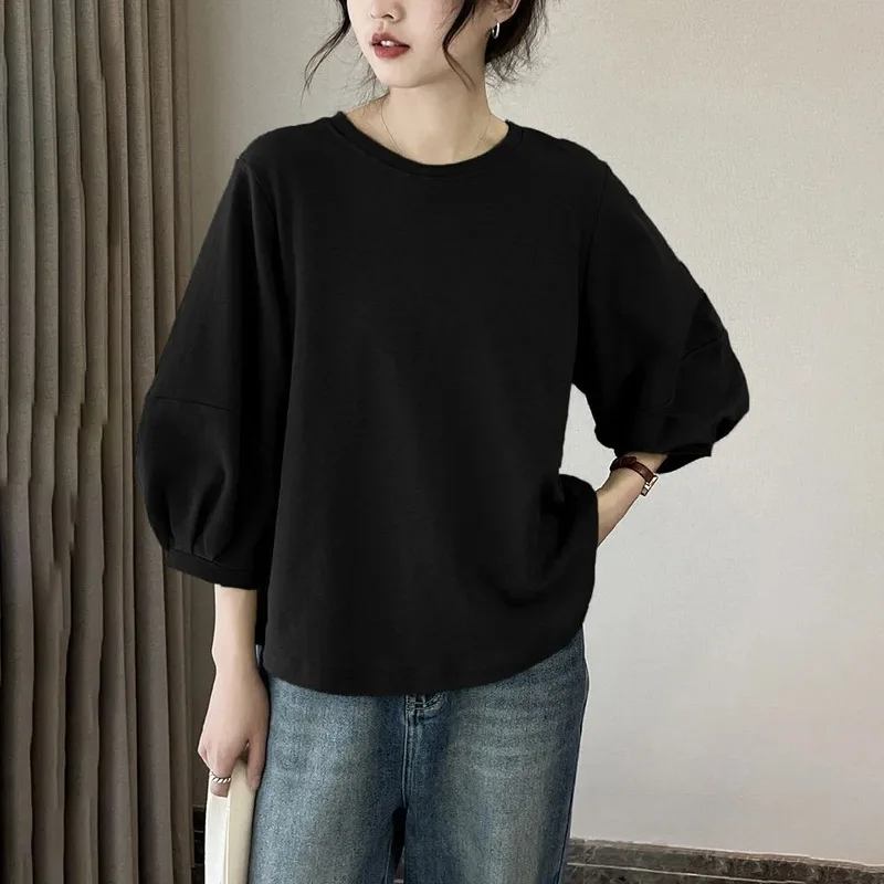 Women's Casual Retro Round Neck Women's Clothing Office Lady Fashion New Arrival Trendy Comfortable