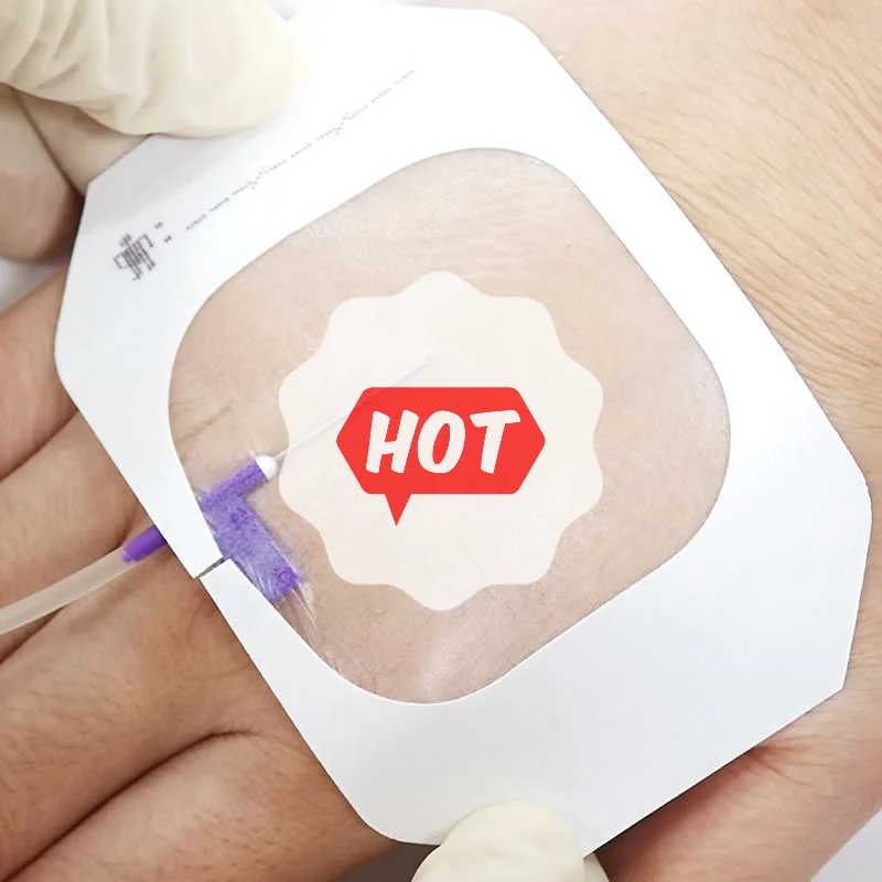 1/5 szt. Medyczny wodoodporny opatrunek na rany, folia PU, oddychający, sterylny, naklejka do mocowania igły do infuzji i cewnika.