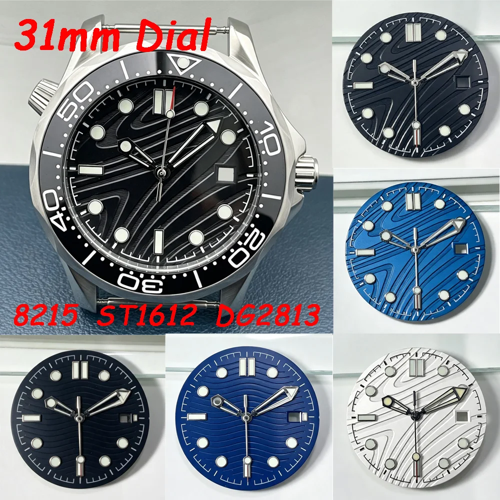 31mm Luminous Dial, Calendar At 3 o'Clock Position, Compatible With Miyota 8215/ST1612/DG2813 Movement, Watch Accessory Parts