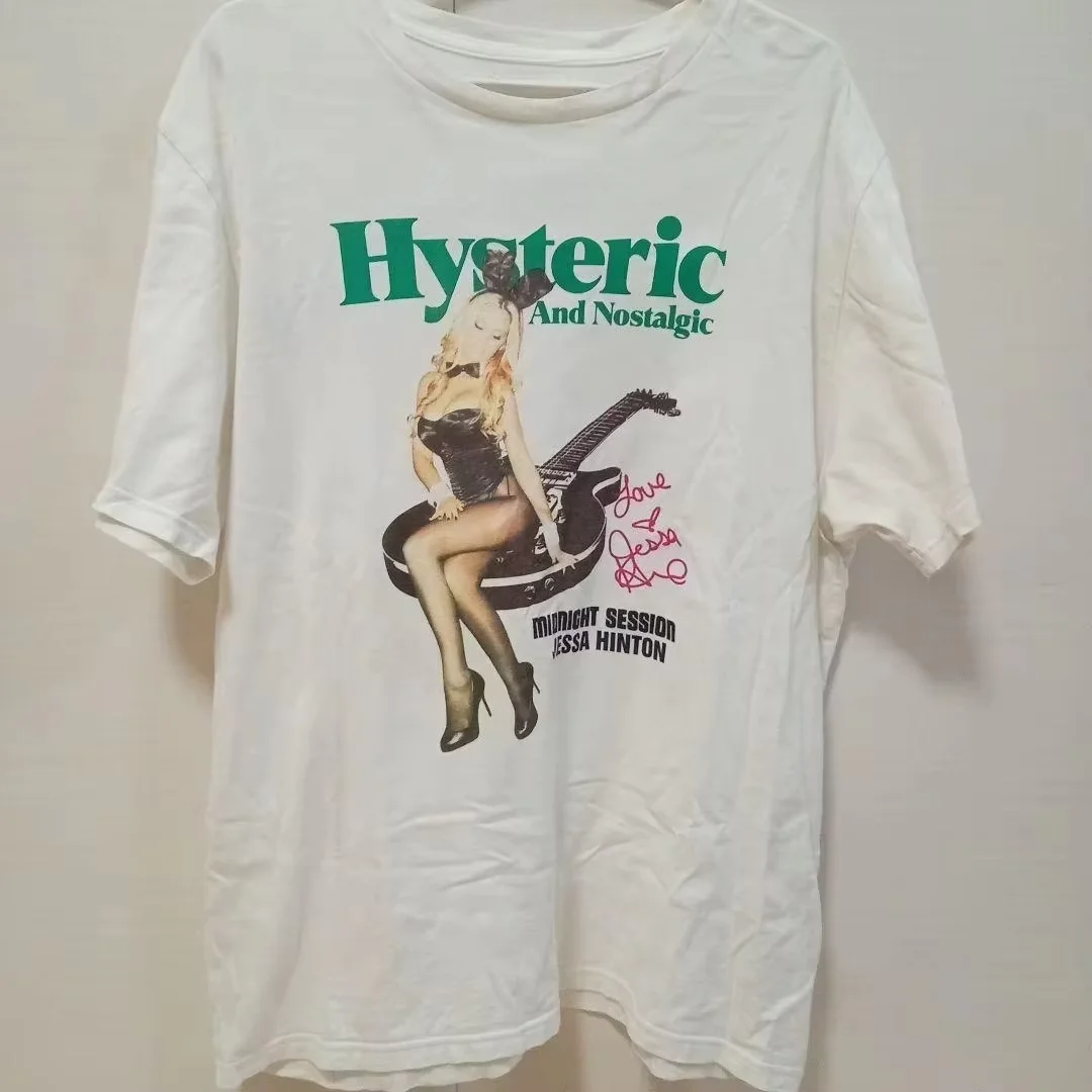 2026 New Family Matching Oversized Tee Hysteric Glamour Vintage Lady Portrait Graphic  Streetwear Short Sleeve Casual TShirt