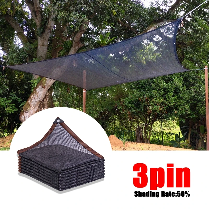 Black 3 Pin Anti-UV HDPE Shading Net Garden Enclosure Screen Fence Privacy Mesh Outdoor Car Sunshade Canopy Pergolas Sun Shelter