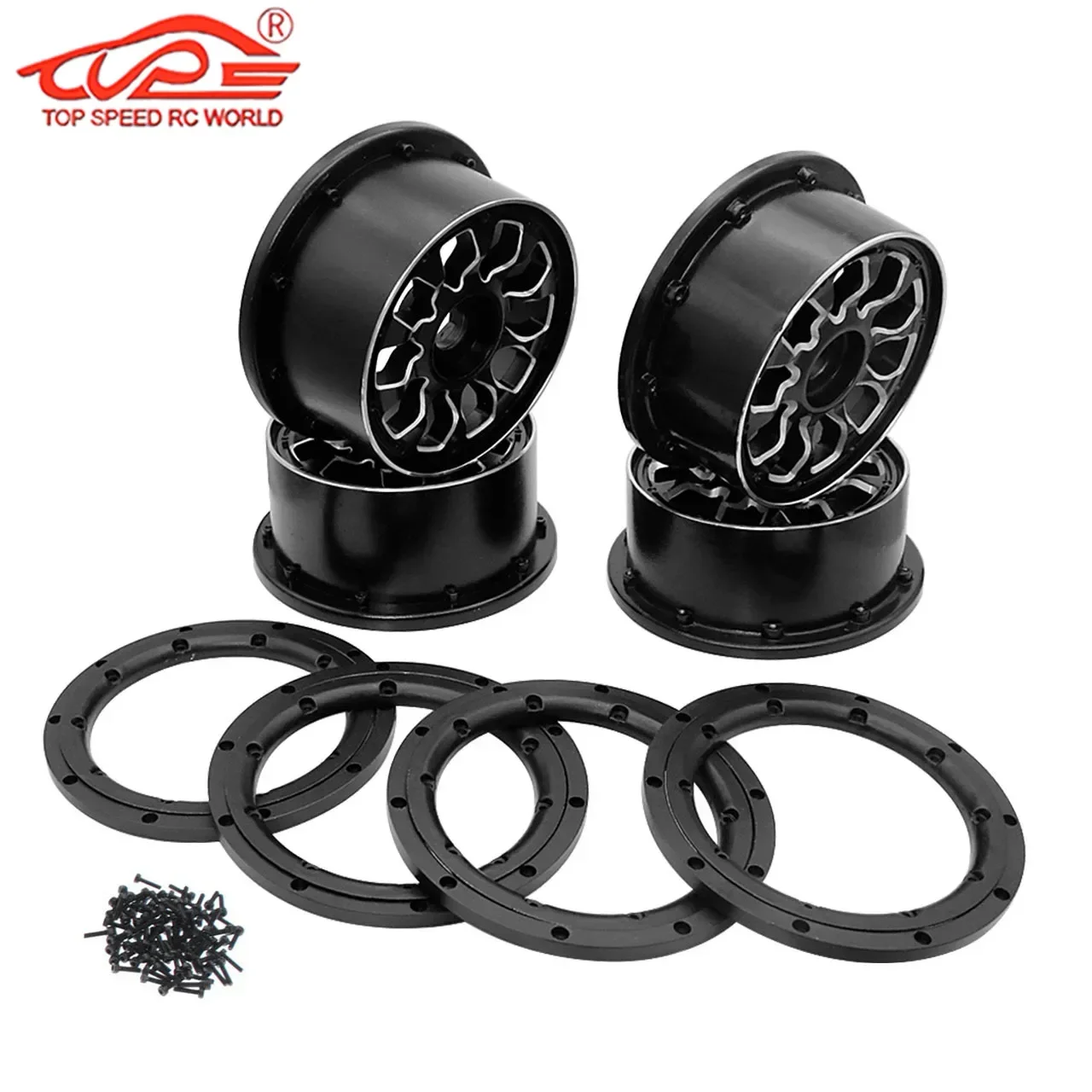 Metalen Achter Voorwiel Hub met Ring Set voor 1/5 HPI KM Rofun Rovan Gtb Racing Baja 5B Ss of 5T Truck Rc Auto Onderdelen