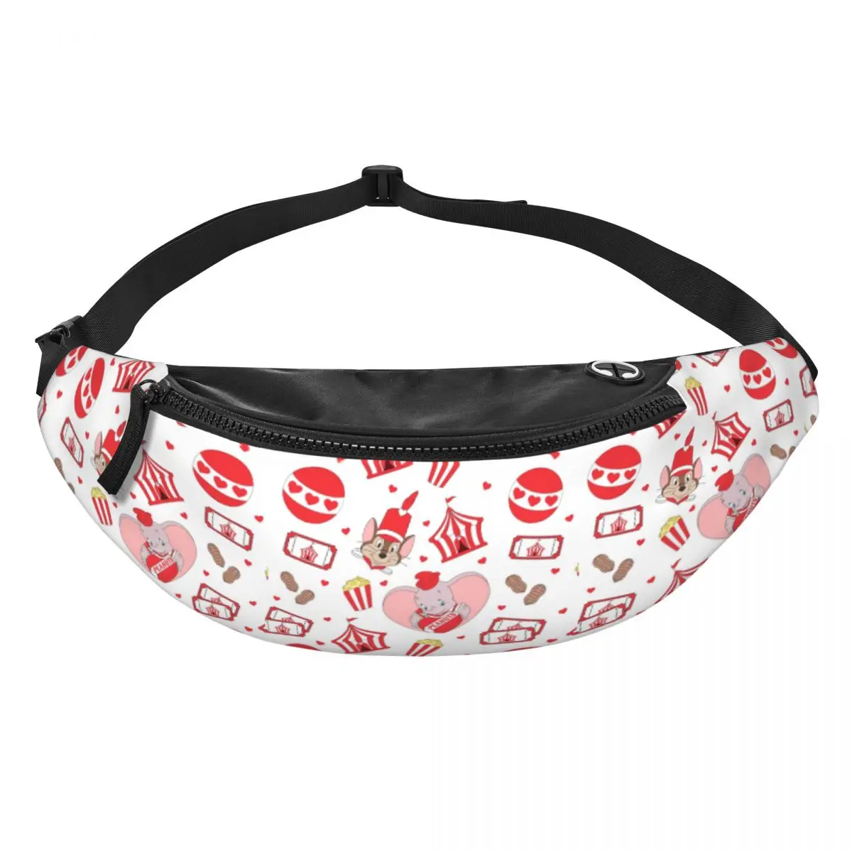 Bolsa de Cintura Personalizada con Dibujos Animados de Dumbo, Linda Bolsa Cruzada con Diseño de Elefante, para Hombres y Mujeres, para Viajes, Senderismo, para Guardar el Teléfono y el Dinero