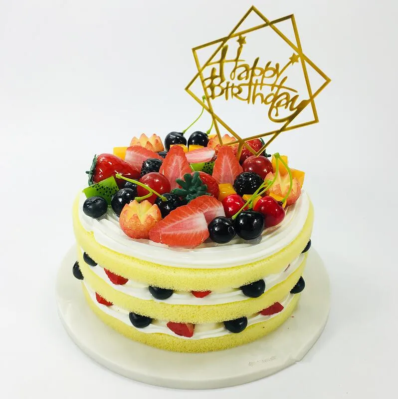 Sandwich Birthday cakes model simulation fruit mousse display window samples fake cake artificial decorations