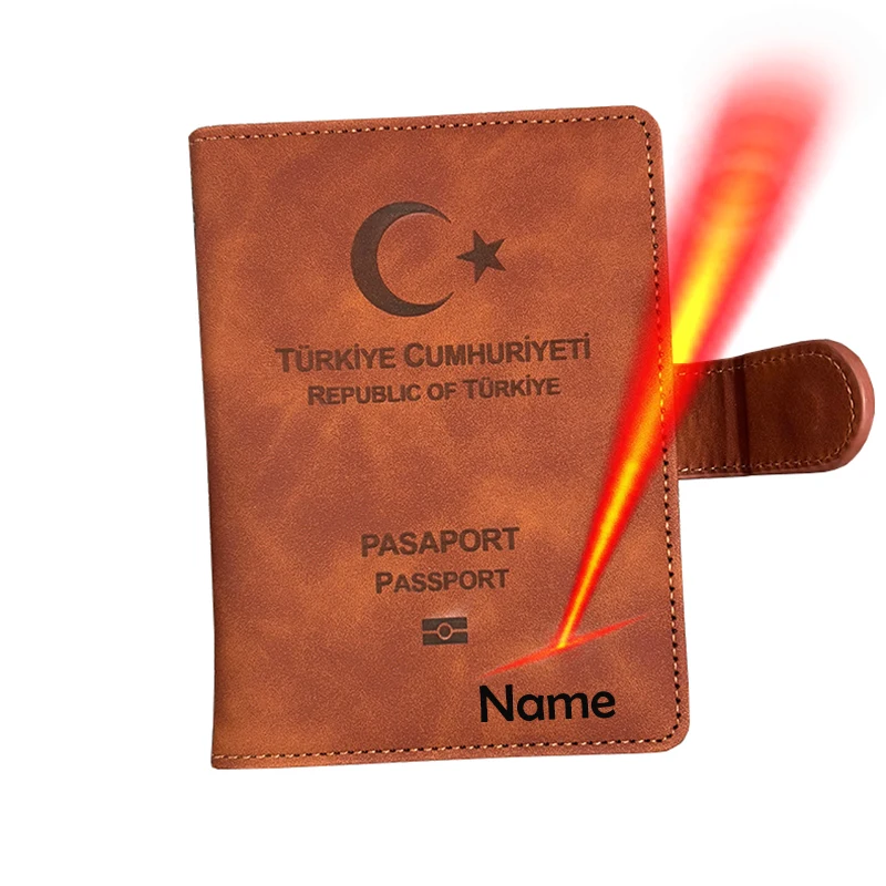 Capa de passaporte de peru personalizada com nomes turkiye mulheres homens protetor de couro pu capa de passaporte acessórios de viagem