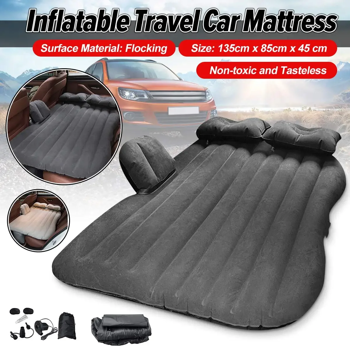 Car Air Inflatable Travel Mattress Bed Universal for Back Seat Multi functional Sofa Pillow Outdoor Camping Mat Cushion