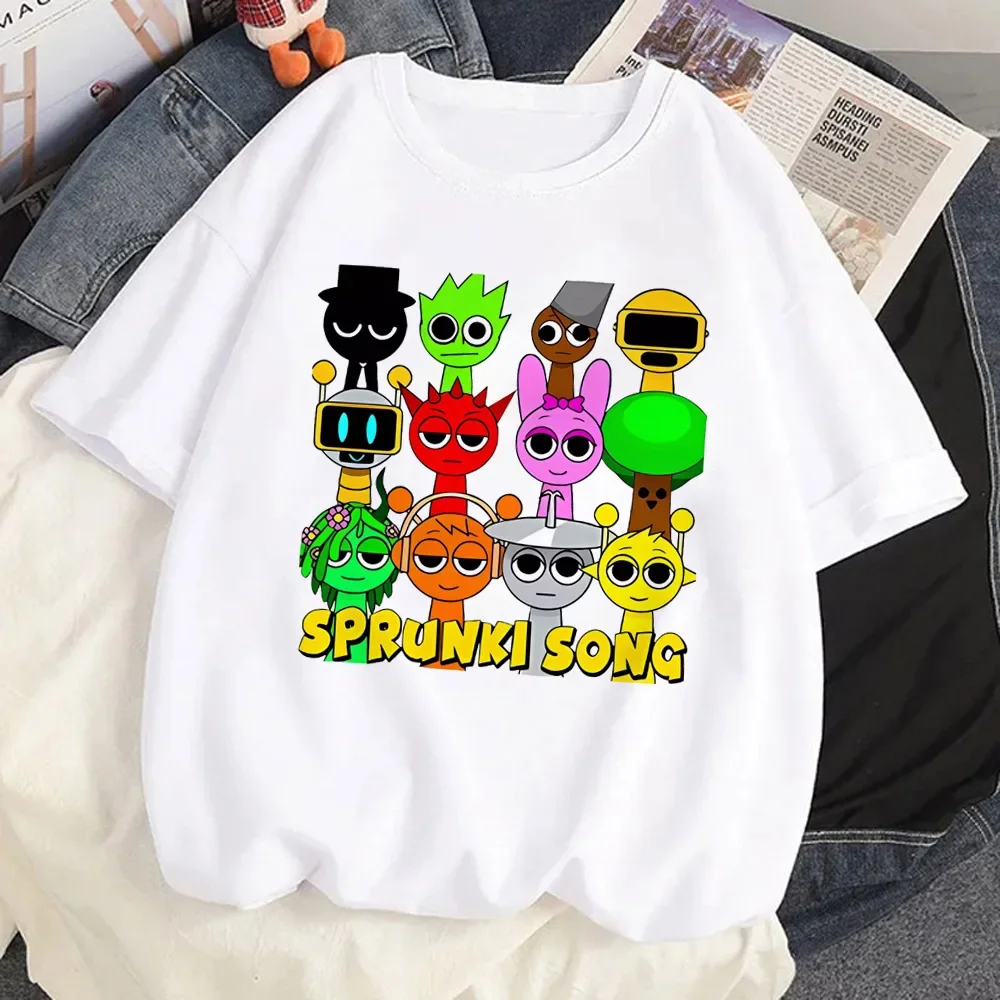 Sprunki T Shirt Kids T Shirt Summer Manga Japanese T Shirt Designer Comic Anime Clothes