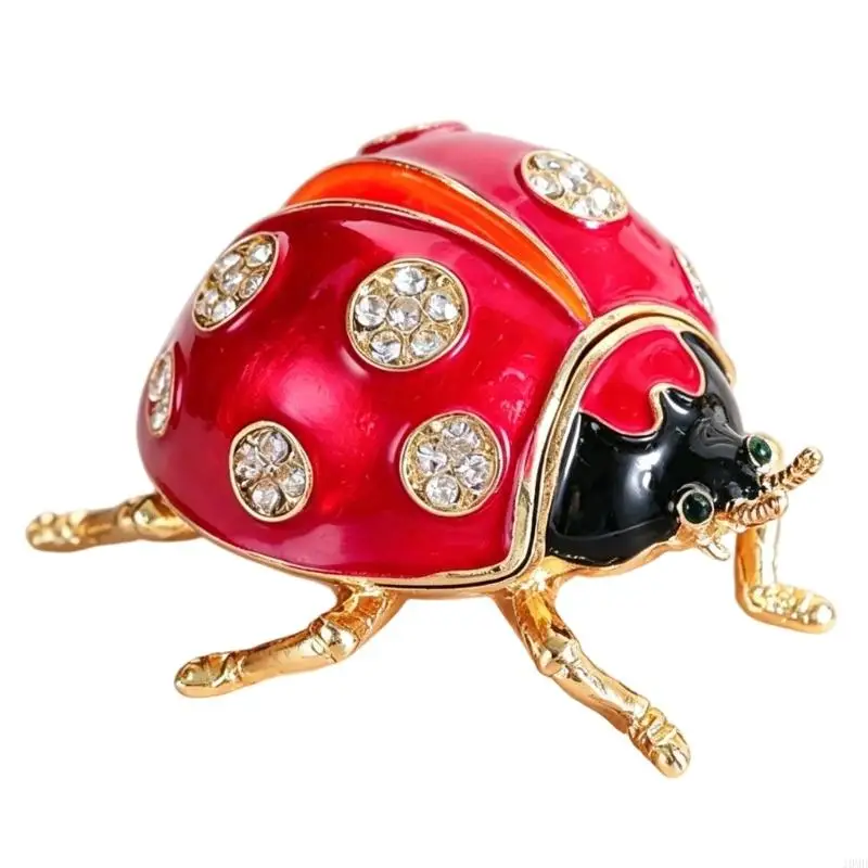 Red Shell Storage Box for Earrings, Pendants, and Desk Display JOMD