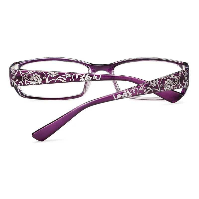 Shonemes Flower Printed Reading Glasses Anti Blue Light Women Eyeglasses Presbyopic Eyewear Diopters +100 to 400 for Ladies