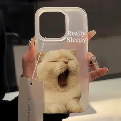 Cute Cat Animal Painted Case For iPhone 13 Cases iPhone 11 17 12 16 14 15 Pro Max 14Pro Max Cases Shockproof Bumper Cover Capa