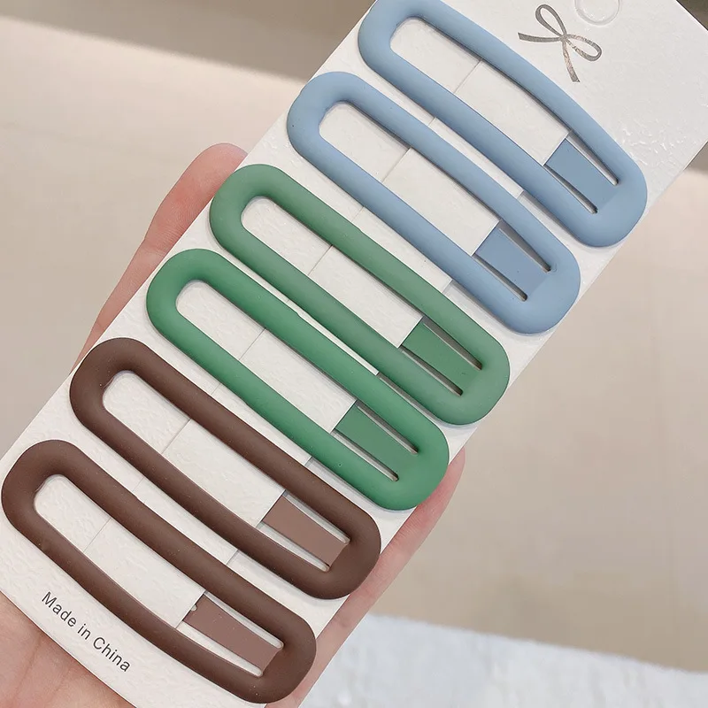 6pc Mode Praktische Vielseitige Morandi Farbe BB Haarnadel Haar Seite Clips für Mädchen Frauen Kinder Childs Damen Haar zubehör – Detail 4