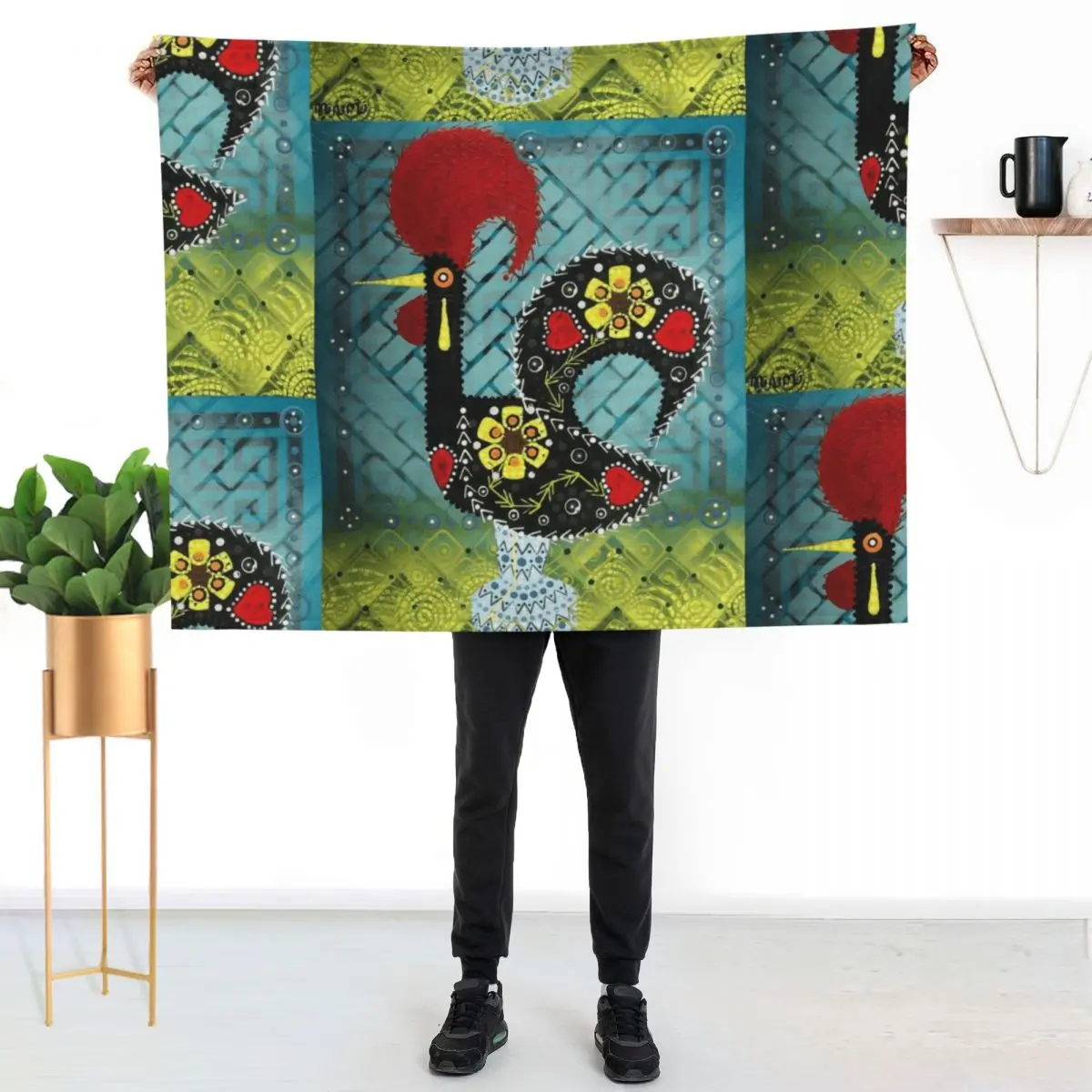 

Portuguese Rooster 8 Throw Blanket Lightweight Cozy Blanket for Bed Sofa
