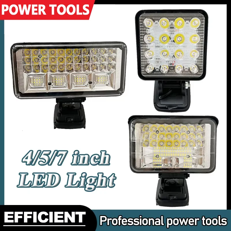 

Makita 4/5/7 дюймов светодиодный светильник портативные прожекторы беспроводные уличные работы для рыбалки ручной аварийный инструмент светильник подходит для батареи 18 В