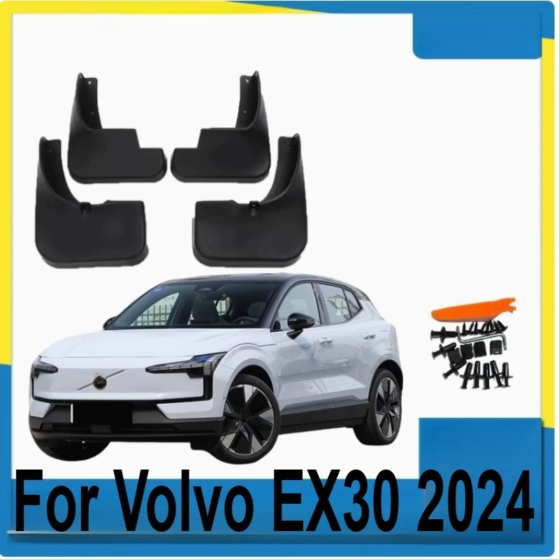 

4 шт. брызговики для Volvo EX30 2024, брызговики, брызговики для крыльев, передние и задние аксессуары для защиты автомобиля