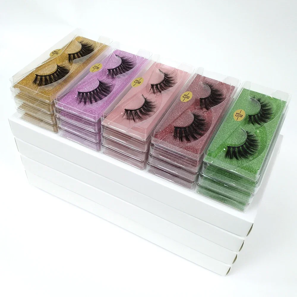 20 Pairs 3d False Lashes Natural Fluffy Wispy False Eyelashes Pack Makeup Soft Thick Fake Eyelash Bulk