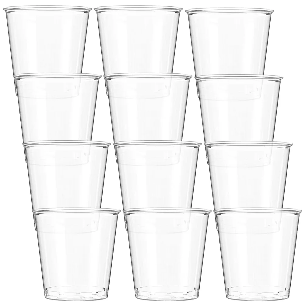 100 Pcs Disposable Wineglass Sample Cups Party Supplies Clear Measuring Glasses for Drink Hard Plastic