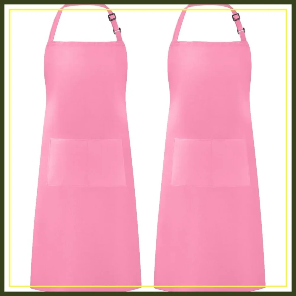 

Adjustable Cooking Kitchen Chef Aprons with 2 Pockets for Men Women