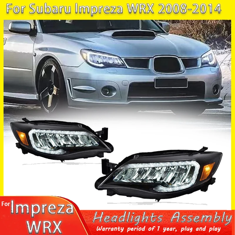 

1 Pair LED Headlights for Subaru WRX / Impreza 2008-2014 Headlights Plug and Play DRL Turning Full LED Front Head Lights