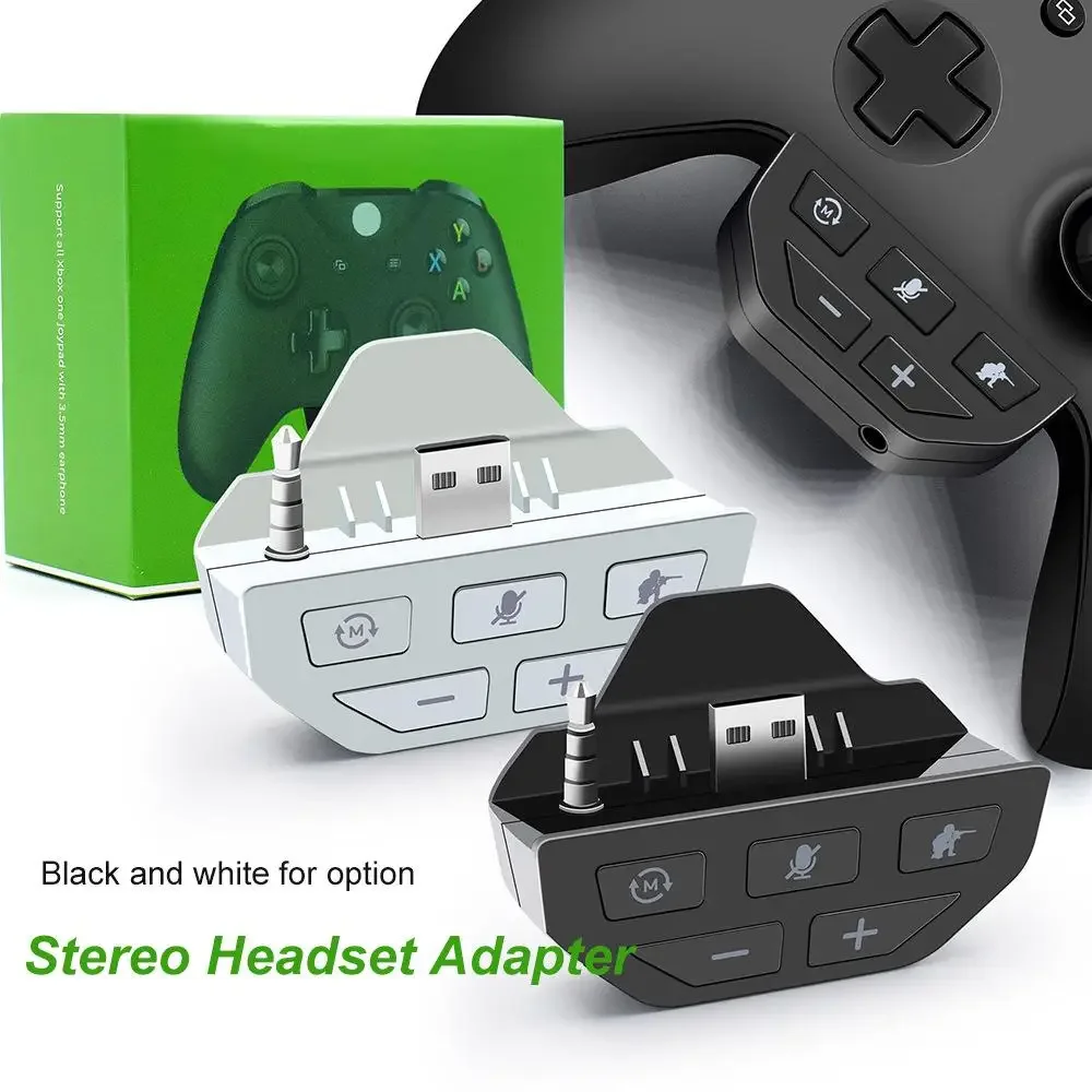 For xbox one controller Wireless Gamepad Stereo 3.5mm Jack Low Latency Voice Control Adapter for xbox one Stereo headset adapter