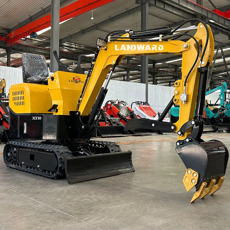 Equipo de excavación agrícola de alta calidad, excavadora hidráulica pequeña de 1 tonelada, 1000KG, motor de Mini excavadora doméstica personalizado