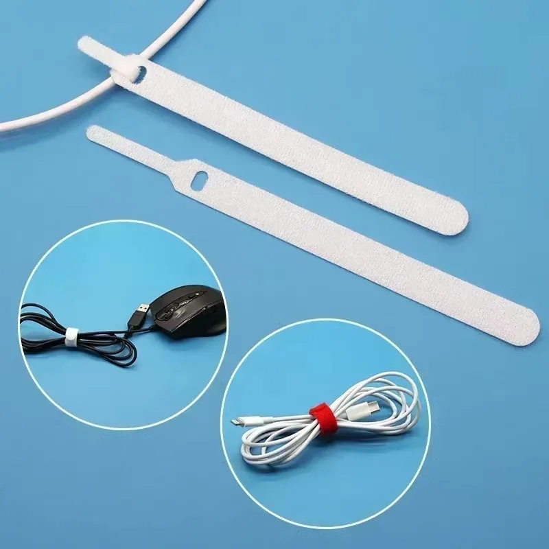 10/20PCS 150mm Releasable Cable Ties Colored Plastics Reusable Cable ties Nylon Loop Wrap Zip Bundle Ties T-type Cable Tie Wire