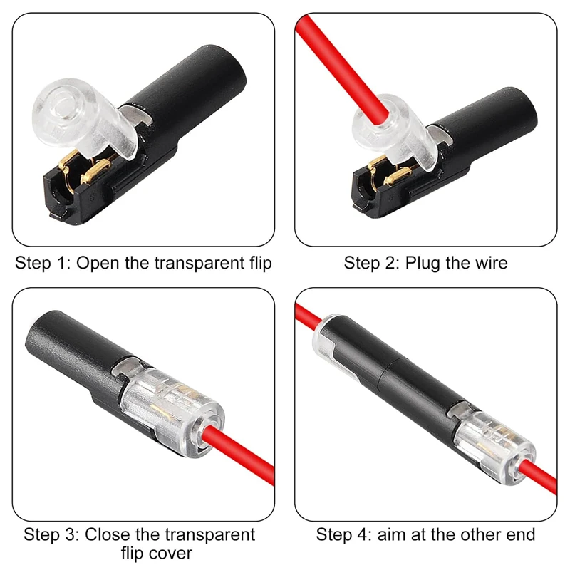 15/20/30/50pcs Electronics Wire Connector 1Pin Way Plug Docking I Type Wire connection of Quick Connectors Strip Terminal Blocks image 4