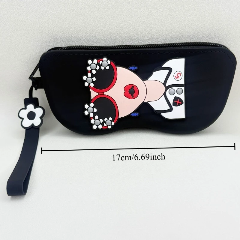 Portable Dustproof Soft Silicone Glasses Bag, Sunglasses Storage Bag, Suitable for Women's Travel, Anti Loss Glasses Case