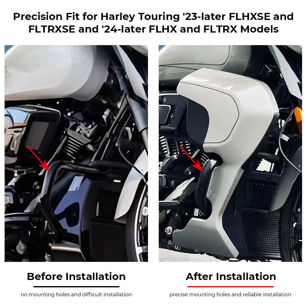 Motorcycle Engine Guard Highway Crash Bar Falling Protection For Harley Touring Street Road Glide 2023-Up FLHXSE 2024-Up FLHX