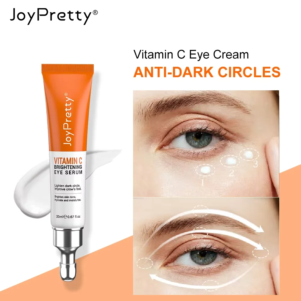 

JoyPretty Vitamin C Eye Cream Anti Dark Circles Eye Bag Firmness Moisturizing Whitening Massager Wrinkle Eye Dark Circle Remover