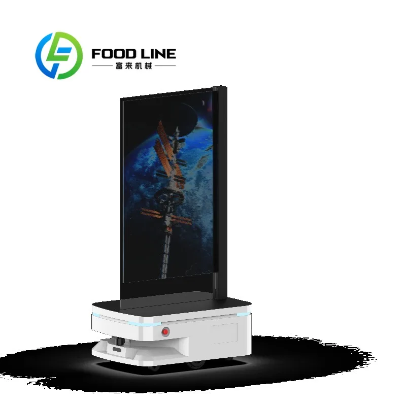 Transparent OLED Advertising Robot Commercial Interactive For Tourism Attraction Exhibition Activity Brand Information Showing