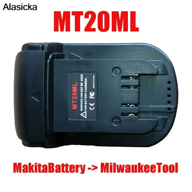 

For Makita 18V/20V Li-Ion Battery Bl1830 BL1840 Bl1860 Bl1815 MT20ML Battery Converter Adapter for Milwaukee Li-Ion Battery