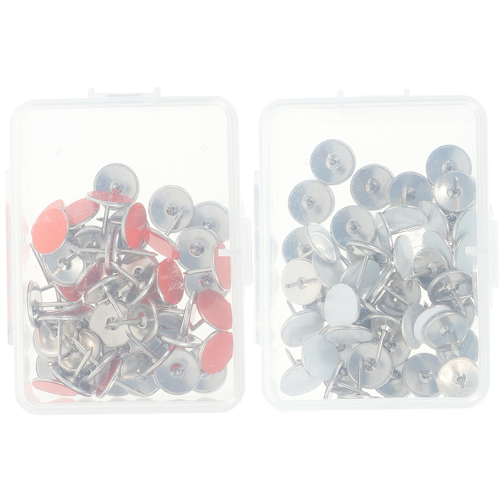 2 Boxes Reflective Trail Markers Metal Ground Nails For Driveway Parking Lot Marking Outdoor Safety Warning Reflective Tack