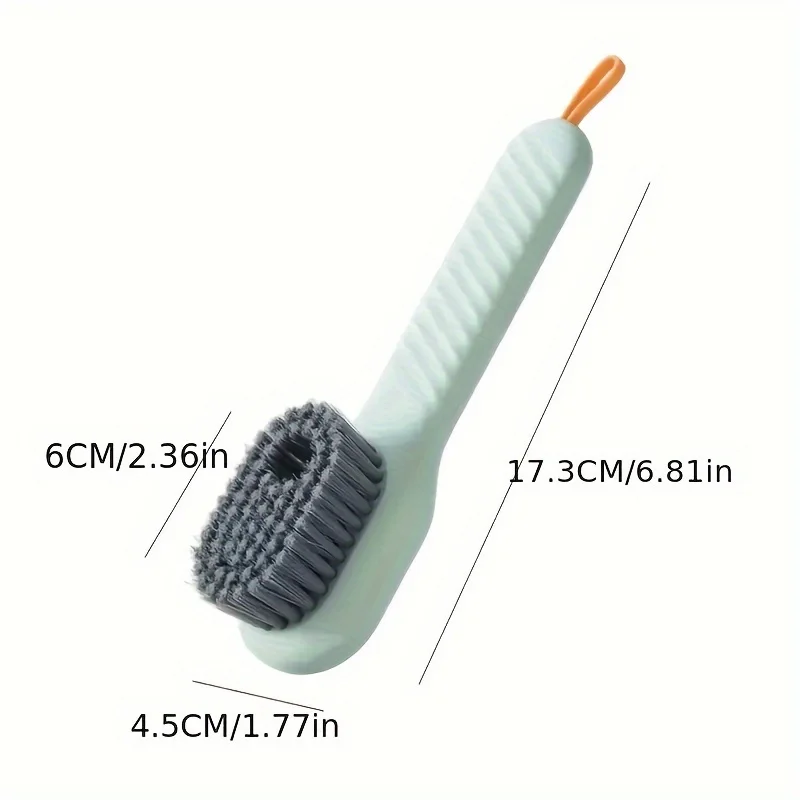 Multifunctional Laundry Brush Liquid Shoe Brush With Handle Flexible Washing Scrub Brush Soft Bristles Cleaning Tools Household