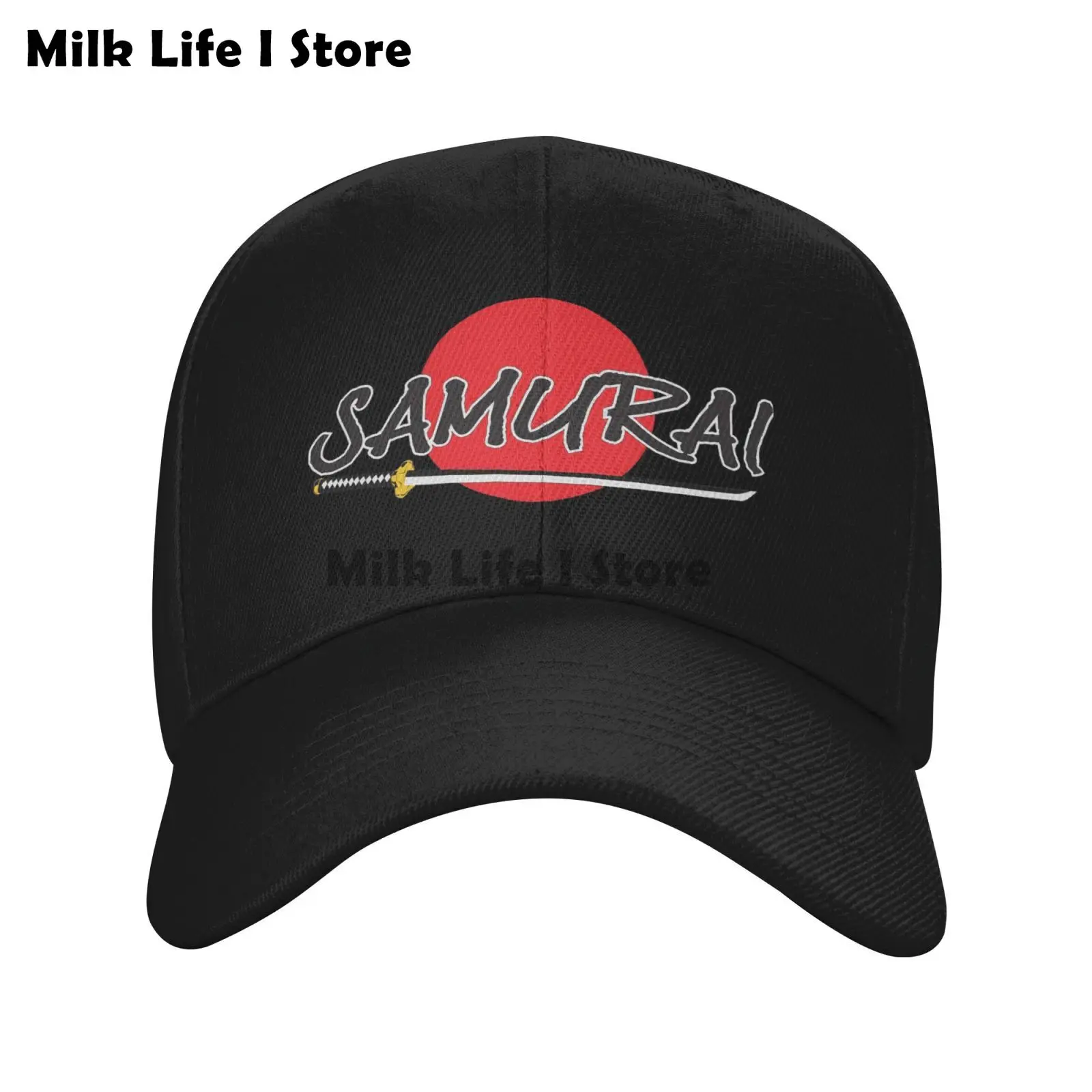 Samurai Red Moon Baseball Caps Hip Hop Anime Katana Sandwich Hats Unisex Adjustable Hats Cap Outdoor for Unisex