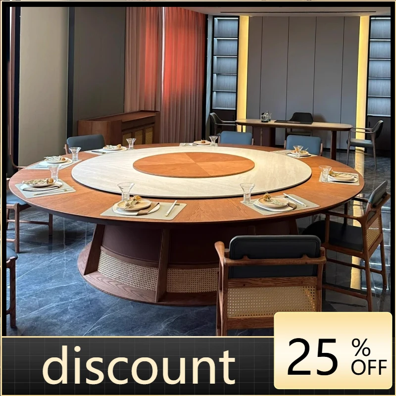 

LTT solid wood hotel dining table electric hotel restaurant box special hot pot table