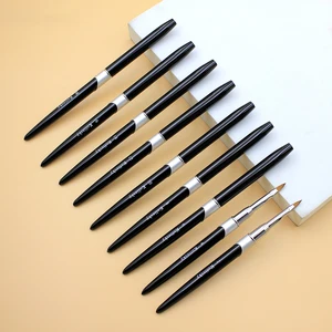 Kolinsky Acrylic brush of nail, extent builder pen, pen, black, Polish gel UV, nail art, 1pc 12 Main sales brush Kolinsky - №10