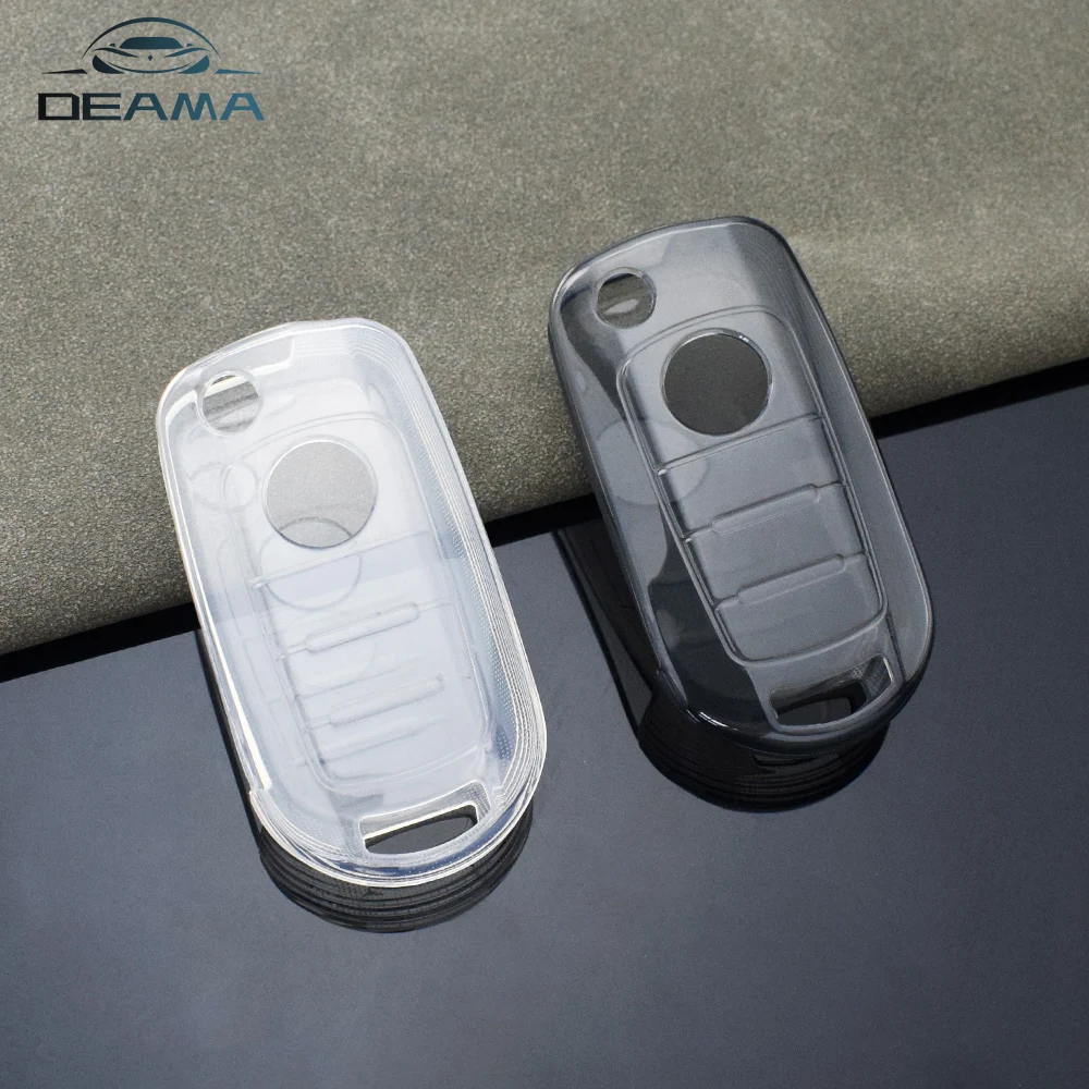 Funda transparente con tapa para llave, carcasa para FIAT Tipo Toro Nuovo Freedom 500X Doblo Argo Grazie, Protector sin llave, accesorios Fob